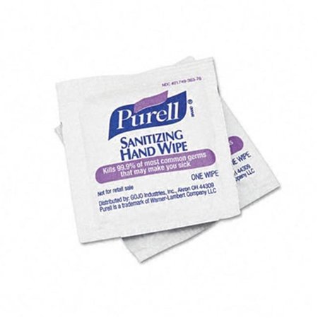 PURELL Purell 9022-10BX Premoistened Sanitizing Hand Wipes- 5 x 7- 100/Box 9022-10BX